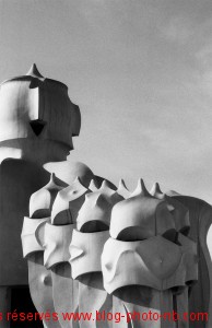 Sur les toits de la Pedrera - musée Gaudi, Barcelone