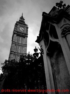 Big Ben : vue plongeante sur la tour du Parlement - Londres, Angleterre