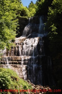 La Cascade de l'Eventail, la première des Cascades du Hérisson - Jura