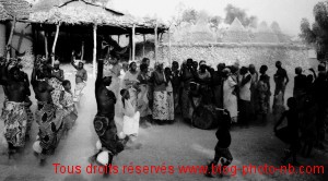 Danse folklorique des femmes et enfant dans un petit village du Cameroun - Afrique