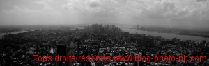 Vue du sud et Lower Manthattan depuis l'Empire State Building - New York, USA