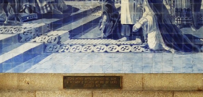 Photo couleur des azulejos de la gare de Porto - Portugal