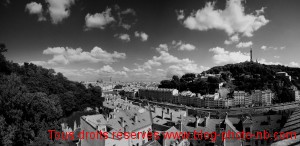 Lyon vu depuis Croix Rousse : de Fourvière à la Tour de la Part dieu