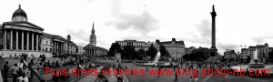 Panoramique à 180° de Trafalgar Square - Londres, Angleterre