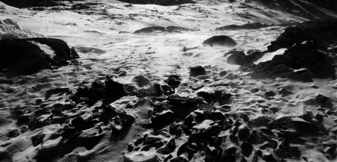 Photo noir et blanc de montagne aux 2 Alpes, Savoie