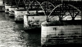 Photo noir et blanc du pont des Arts, Paris