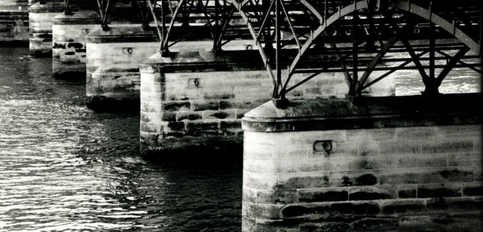 Photo noir et blanc du pont des Arts, Paris