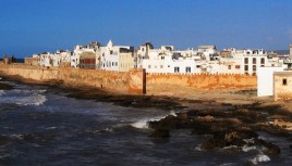 Photo couleur le port d'Essaouira, Maroc