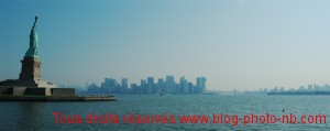 Vue sur Manhattan et Brooklyn depuis la Statue de la Liberté - New-York, USA