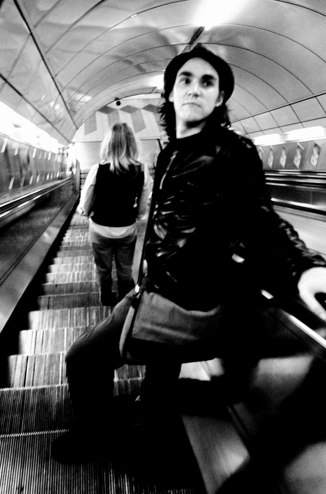 Photo noir et blanc du métro, Londres