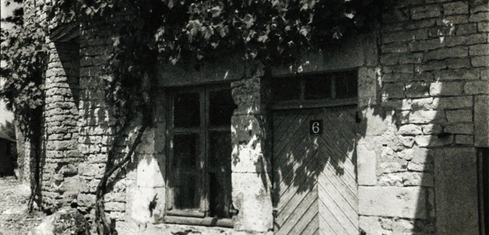 Photo noir et blanc ferme ancienne, Haute Saône